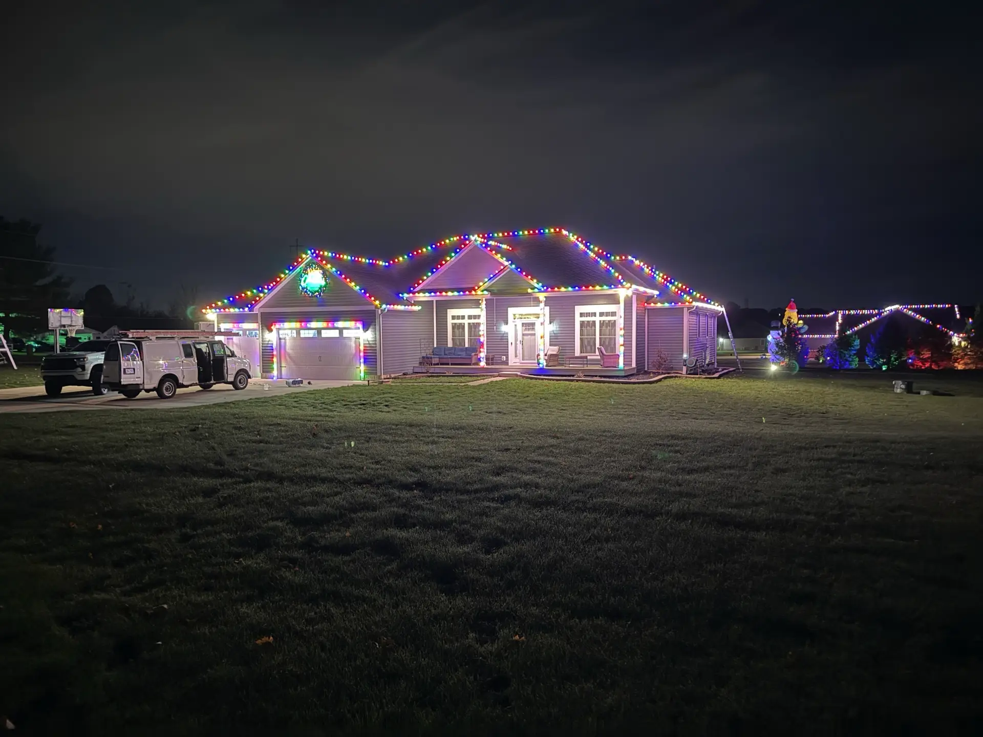 Residential Christmas light installation by Winter Glow Holiday Lights
