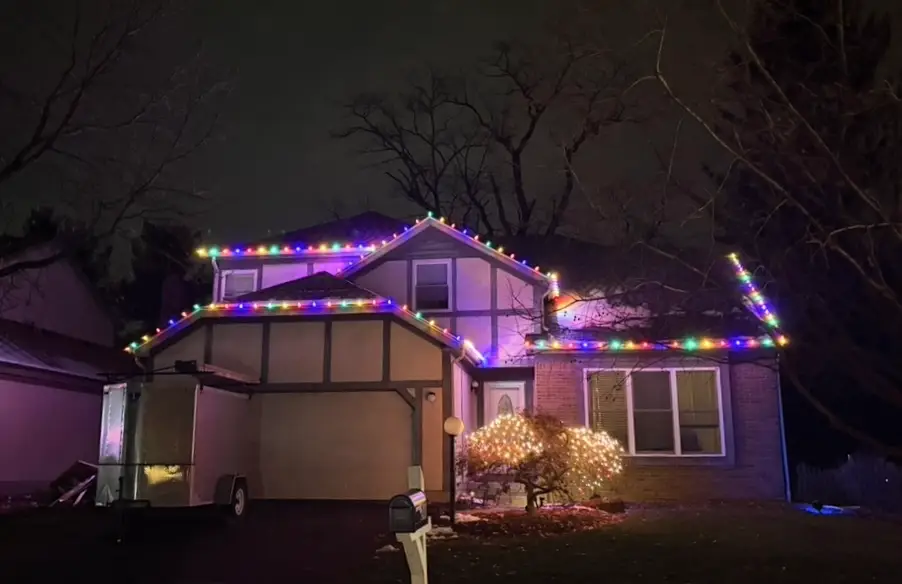Outdoor holiday lighting installed by Winter Glow Holiday Lights