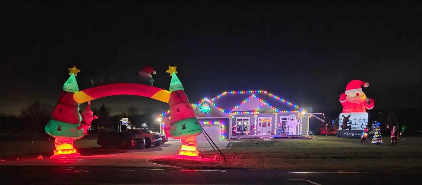 Exterior Christmas lighting display by Winter Glow Holiday Lights